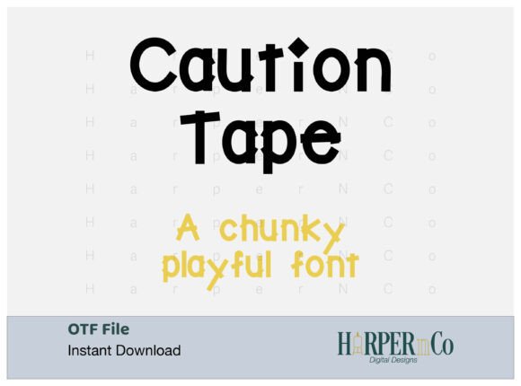 Caution Tape Font for Bold Branding and Eye-Catching Designs