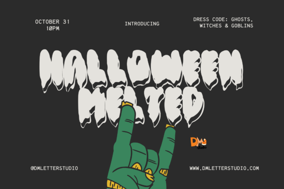 Halloween Melted Font for Seasonal Branding and Display Needs