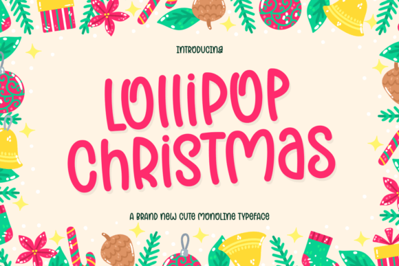 Lollipop Christmas Font for Festive Editorial Design