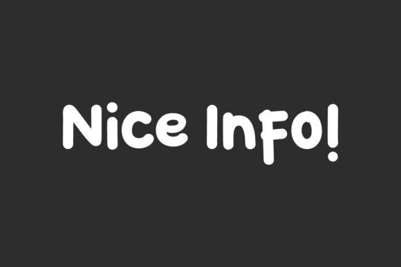 Nice Info Font for Professional Branding and Creative Design