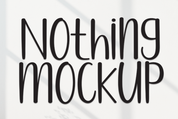 Nothing Mockup: A Playful Display Font for Bold Visuals