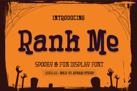 Rank Me: A Spooky Fun Display Font for Creative Projects