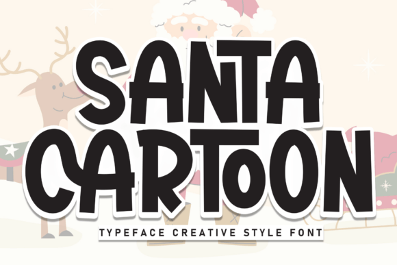 Santa Cartoon Font for Festive Editorial Designs