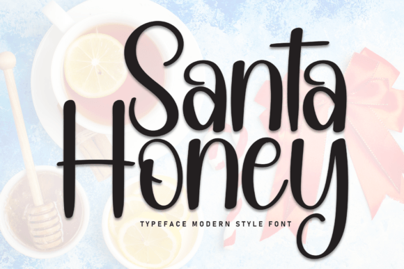 Santa Honey: A Handwritten Display Font for Festive Editorial Design