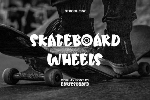 Skateboard Wheels Font for Bold Editorial Design