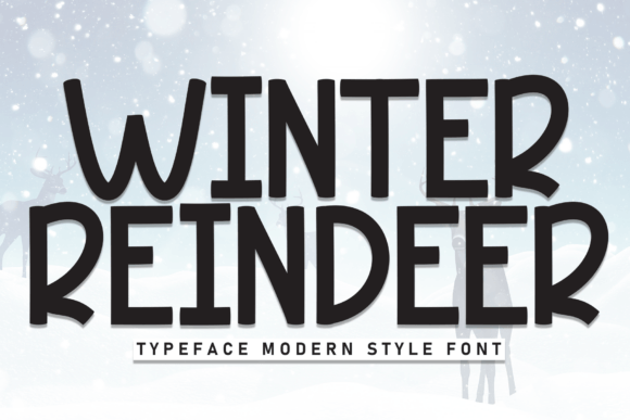Winter Reindeer Font for Festive Campaign Design