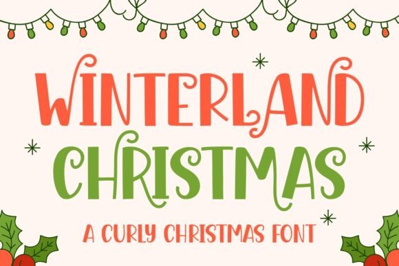Winterland Christmas Font for Festive Branding and Design Projects
